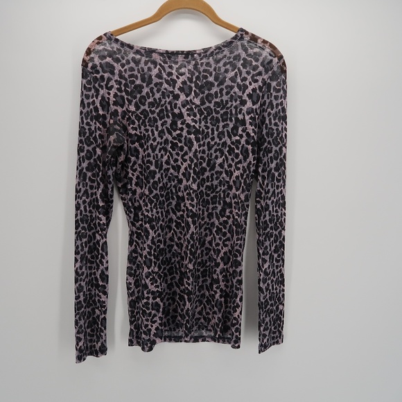 Enti  Leopard Animal Print Long Sleeve T-Shirt Top - Picture 1 of 6